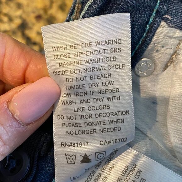 Levi’s Sz 8R Girls Blue Denim Skinny Western Embroidery Pocket School Jeans - Picture 9 of 9